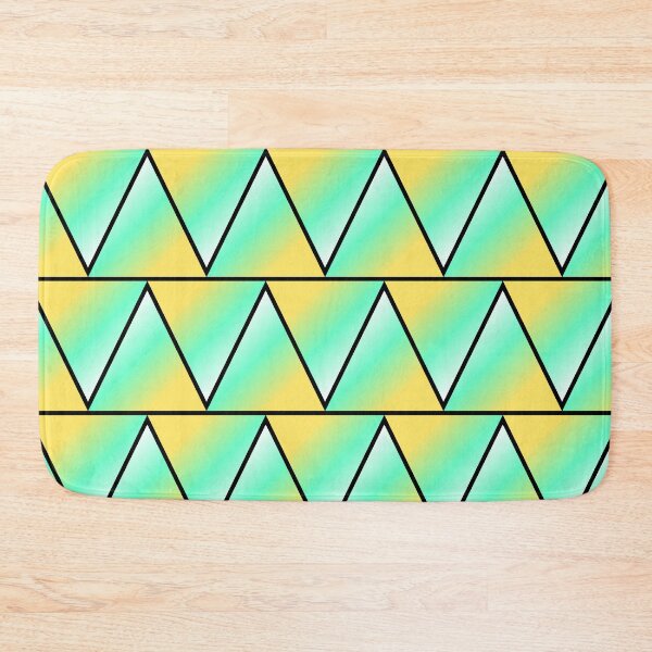Item preview, Geometric Mint and Yellow Triangles Abstract Pattern designed and sold by István Beresnyák.