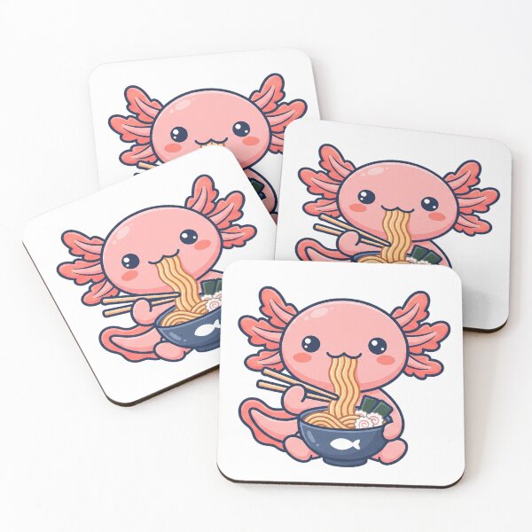 Item preview, Kawaii Axolotl Eating Ramen designed and sold by Rariks.