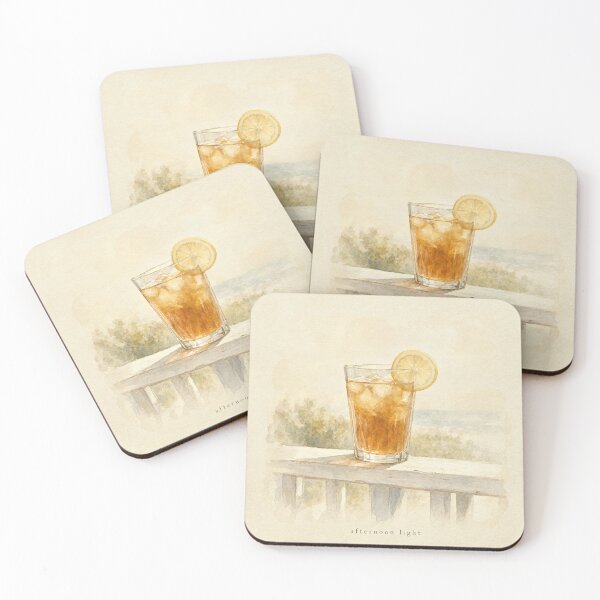 Item preview, Afternoon Light Iced Tea Illustration | Coastal Wall Art designed and sold by FixationStudio.