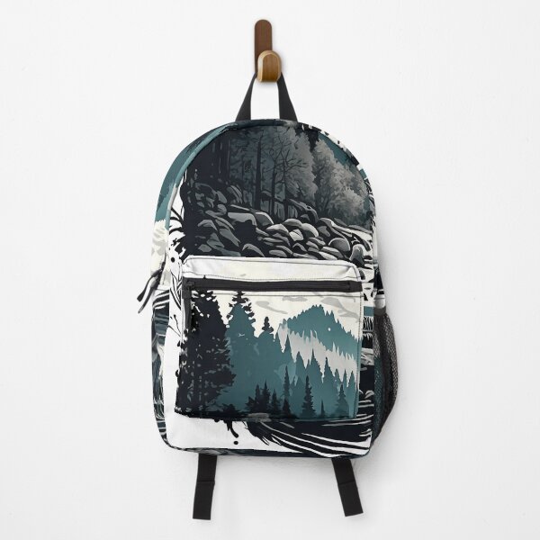 Item preview, Mountain River Wilderness Landscape designed and sold by H.M. Bright Design.