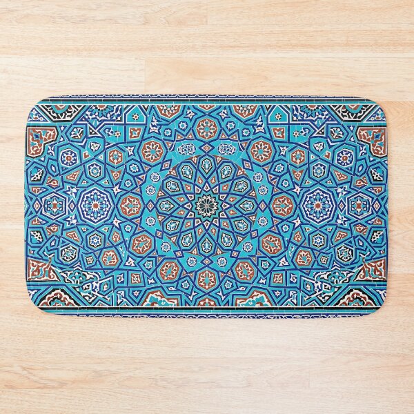 Item preview, Persian Tile Mosaic Traditional Blue Arabesque Pattern Iranian Architecture Art designed and sold by yousefi.