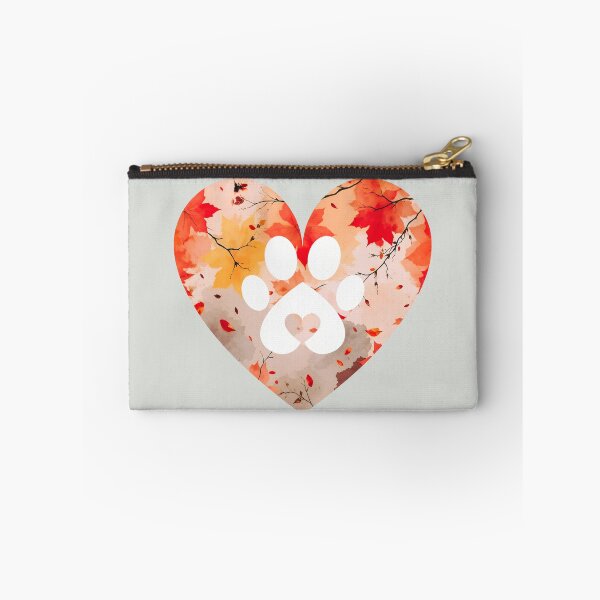 Item preview, Autumn leaves hearts and paw print  designed and sold by 247DesignStudio.