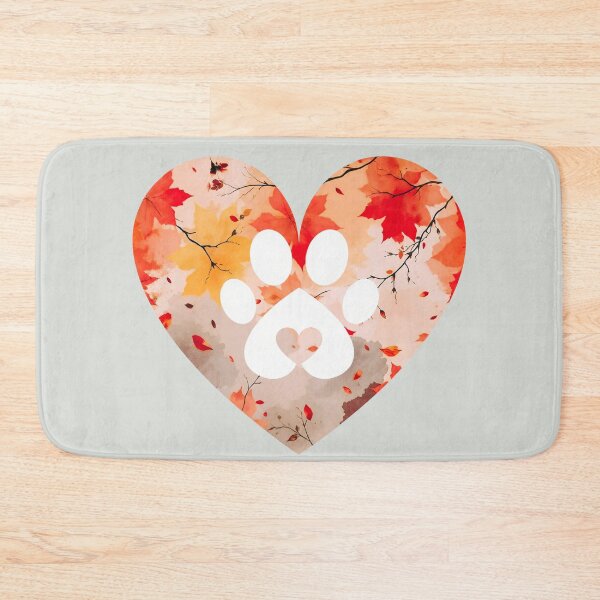 Item preview, Autumn leaves hearts and paw print  designed and sold by 247DesignStudio.