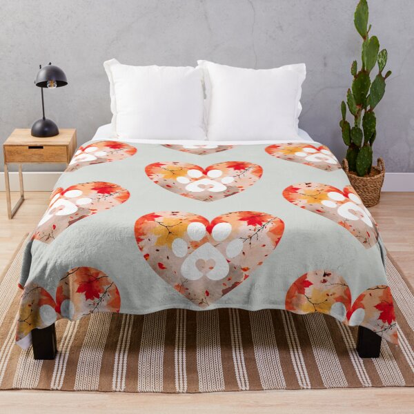 Item preview, Autumn leaves hearts and paw print  designed and sold by 247DesignStudio.