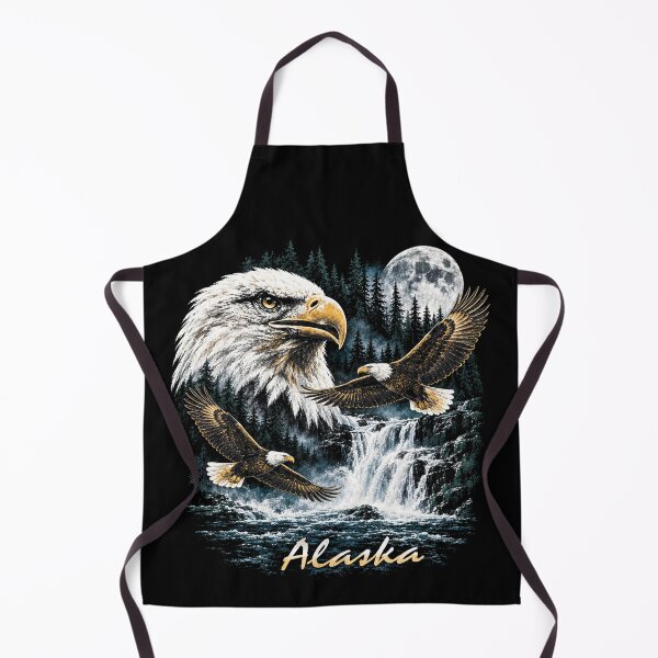 Item preview, Bald Eagle Moonlit Forest Waterfall designed and sold by SassCity.