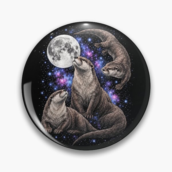 Item preview, Celestial Otters Under Full Moon designed and sold by SassCity.