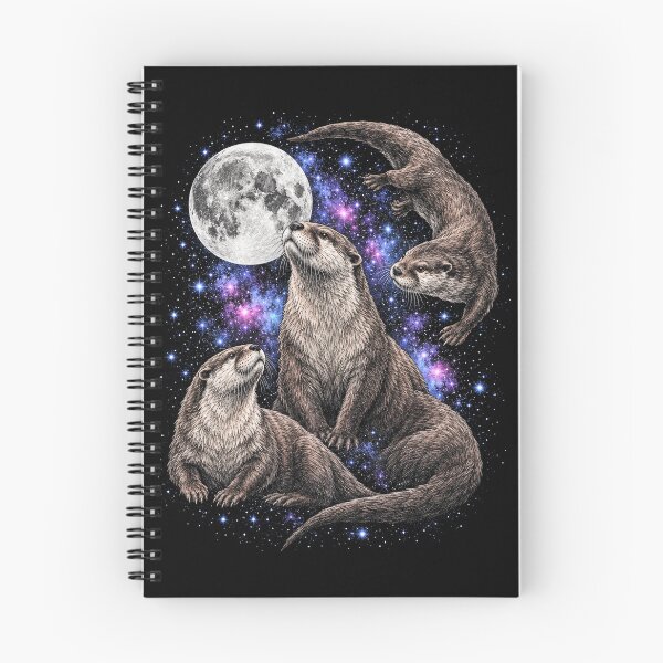 Item preview, Celestial Otters Under Full Moon designed and sold by SassCity.