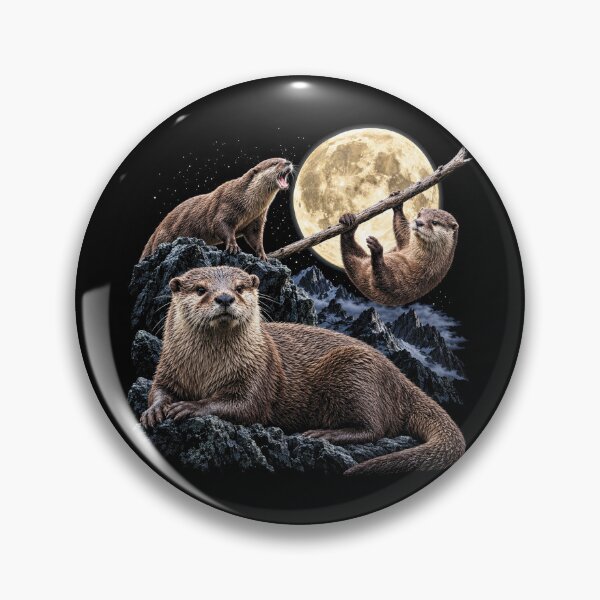Item preview, Moonlit River Otters in the Wild designed and sold by SassCity.