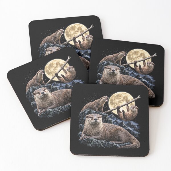 Item preview, Moonlit River Otters in the Wild designed and sold by SassCity.