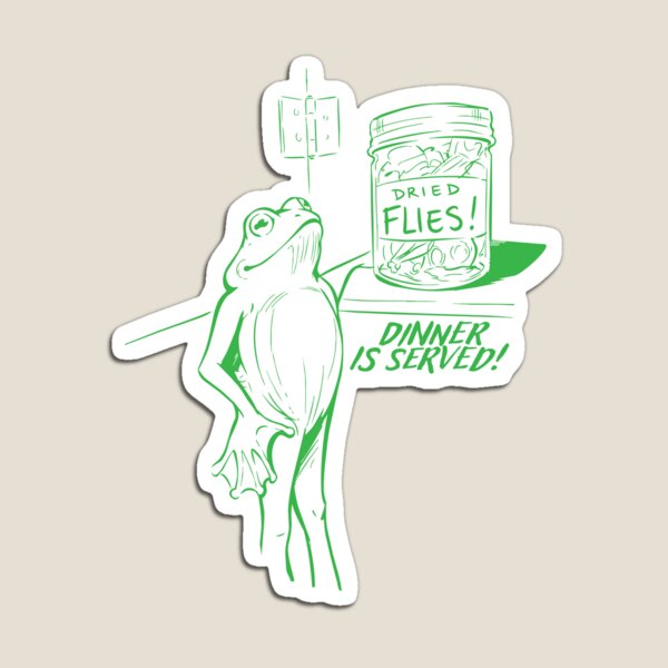Item preview, Funny Frog "Dinner is Served" designed and sold by Kara Draws.
