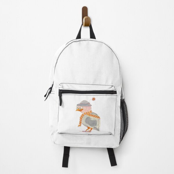 Item preview, Stylish Lady Bird in Hat & Scarf | Whimsical Watercolor Illustration designed and sold by lumekind.