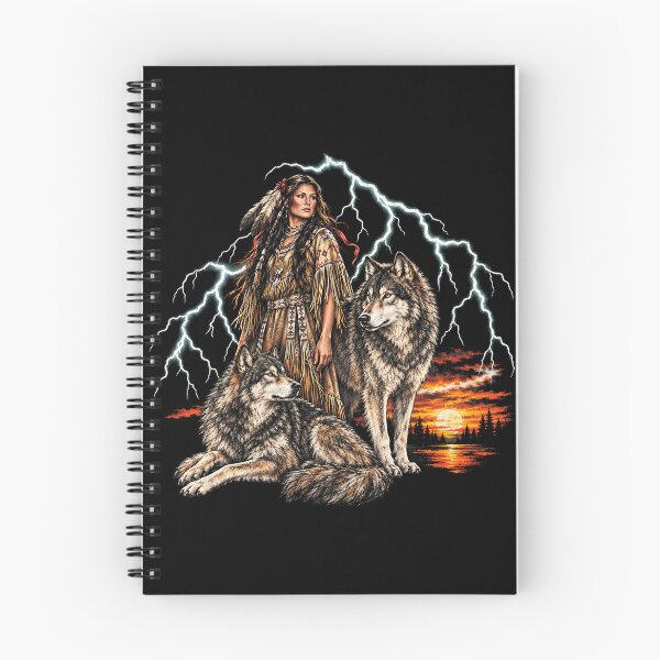 Item preview, Tribal Woman with Wolves and Lightning designed and sold by SassCity.