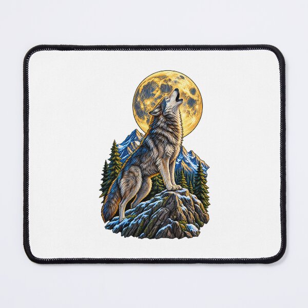 Item preview, Wolf howling at the moon designed and sold by RBBeachDesigns.
