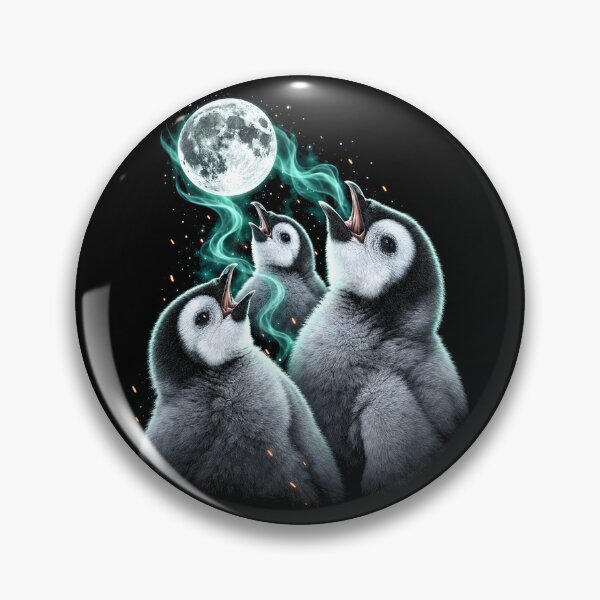 Item preview, Moonlit Penguin Chicks Cosmic Glow designed and sold by SassCity.
