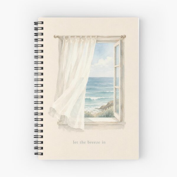 Item preview, Let the Breeze In Linen Curtain Illustration | Coastal Wall Art designed and sold by FixationStudio.