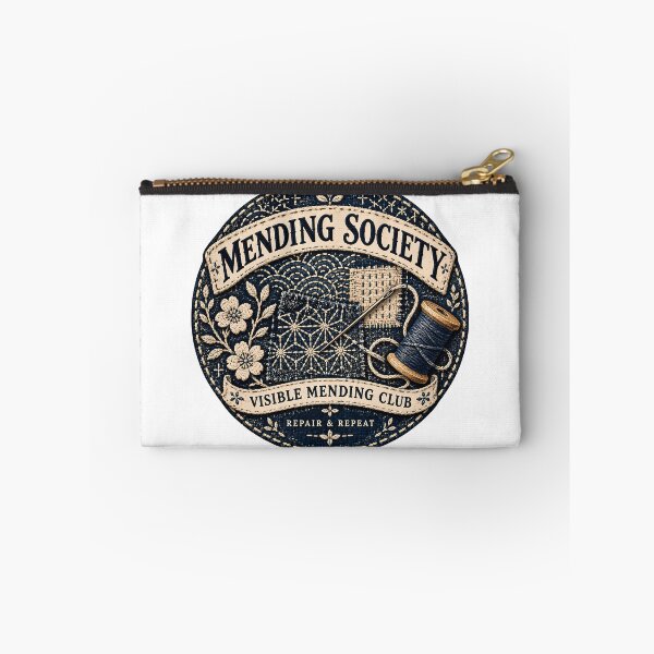 Item preview, Vintage Visible Mending Society Badge designed and sold by MysticCanvasAi.