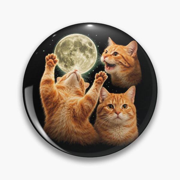 Item preview, Playful Orange Tabby Cats and Moon designed and sold by SassCity.