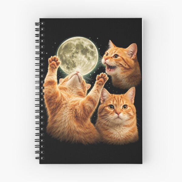 Item preview, Playful Orange Tabby Cats and Moon designed and sold by SassCity.