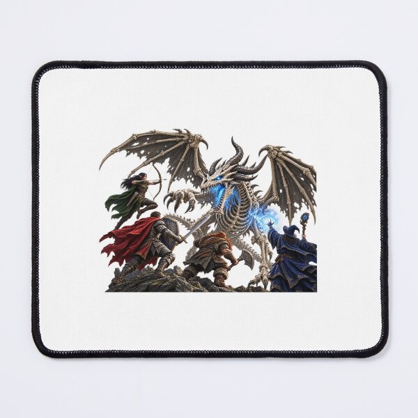 Item preview, Adventurers fighting an undead dragon designed and sold by RBBeachDesigns.