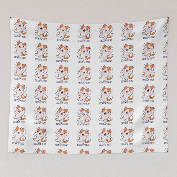 Item preview, Happy Cat Cute Sticker designed and sold by Orillia.