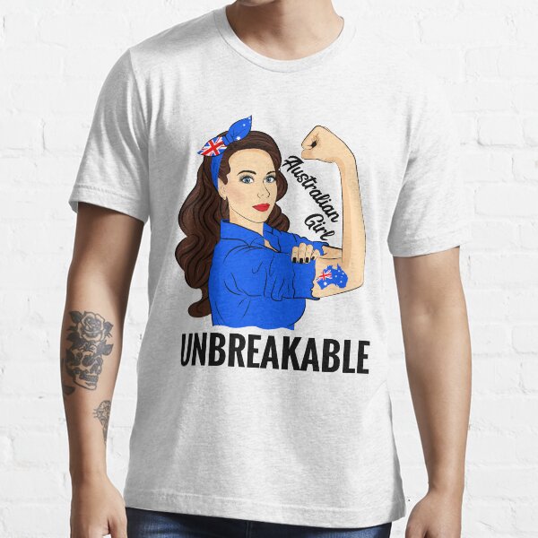 "Australian Flag Girl Unbreakable Australia" Tshirt for Sale by