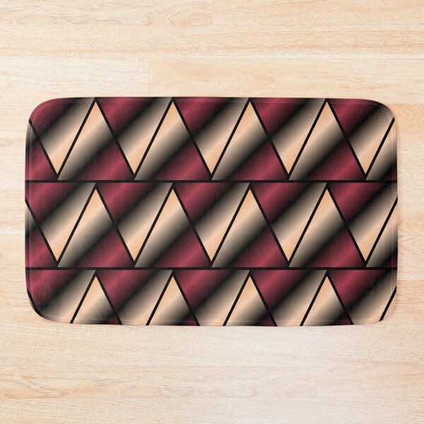 Item preview, Geometric Burgundy and Bronze Triangles Abstract Pattern designed and sold by István Beresnyák.