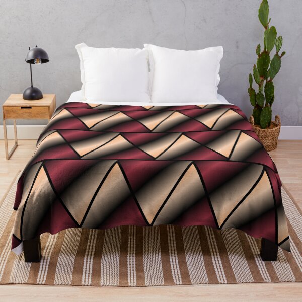 Item preview, Geometric Burgundy and Bronze Triangles Abstract Pattern designed and sold by István Beresnyák.