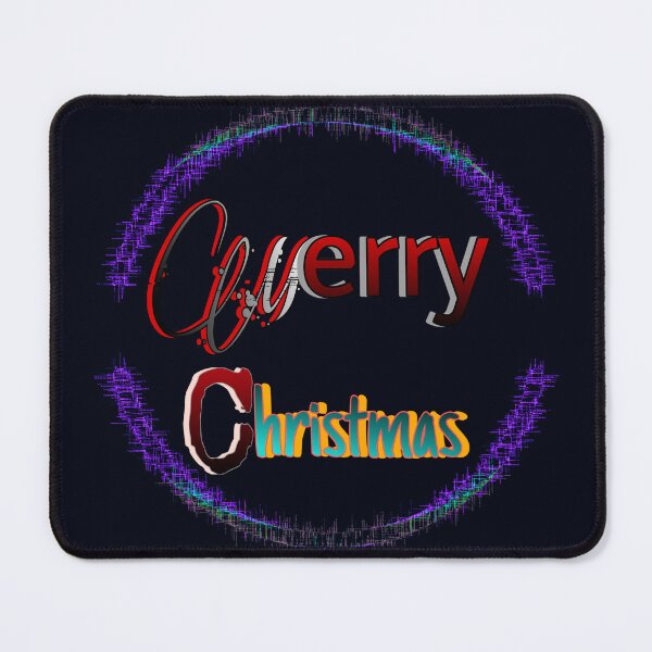 Item preview, Cyberpunk Neon Glitch Merry Christmas Typography designed and sold by iceberg5000000.