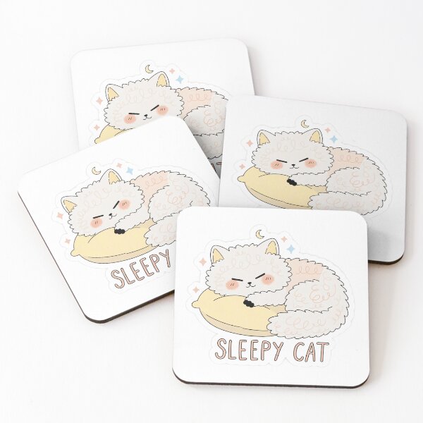 Item preview, Sleepy Cat Cute Sticker designed and sold by Orillia.