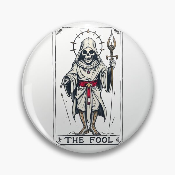 Item preview, Grim Reaper The Fool Tarot Card - Gothic Skeleton Art designed and sold by ERODED SELF.