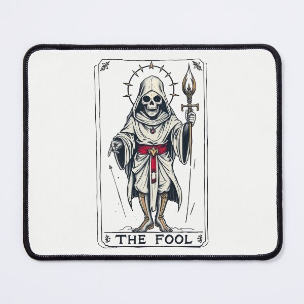 Item preview, Grim Reaper The Fool Tarot Card - Gothic Skeleton Art designed and sold by ERODED SELF.
