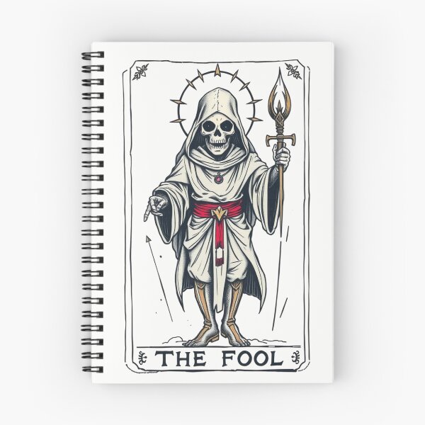 Item preview, Grim Reaper The Fool Tarot Card - Gothic Skeleton Art designed and sold by ERODED SELF.