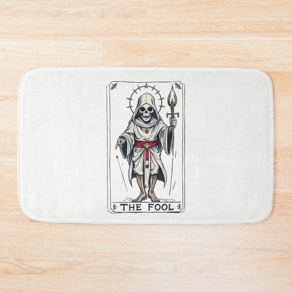 Item preview, Grim Reaper The Fool Tarot Card - Gothic Skeleton Art designed and sold by ERODED SELF.