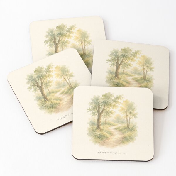 Item preview, One Step Is Enough Path Through Trees Illustration | Mental Health Wall Art designed and sold by FixationStudio.