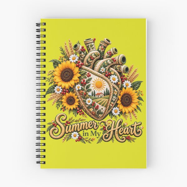 Item preview, Summer in My Heart Embroidered Folk Heart designed and sold by DansCreations42.