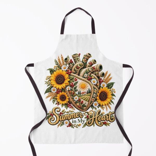 Item preview, Summer in My Heart Embroidered Folk Heart designed and sold by DansCreations42.