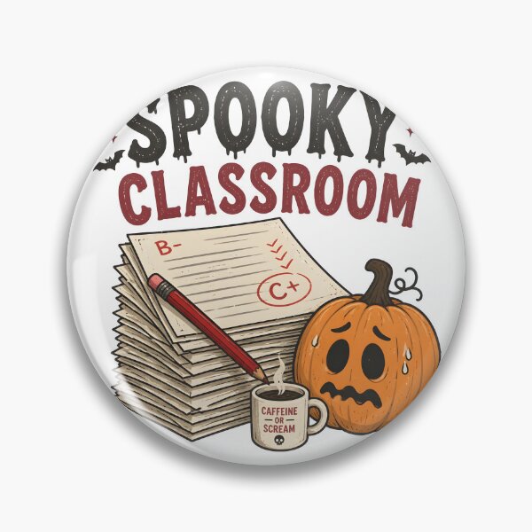 Item preview, Spooky Classroom Desk Stacks Autumn Teacher designed and sold by OliviaHayesArt.