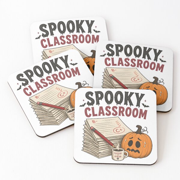 Item preview, Spooky Classroom Desk Stacks Autumn Teacher designed and sold by OliviaHayesArt.