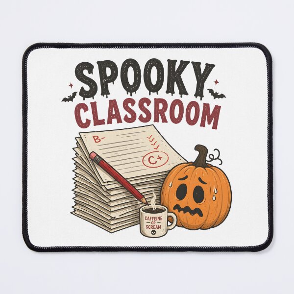 Item preview, Spooky Classroom Desk Stacks Autumn Teacher designed and sold by OliviaHayesArt.