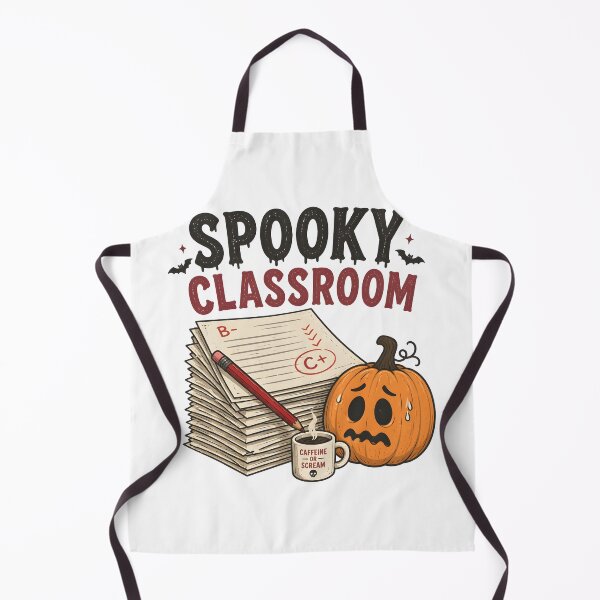 Item preview, Spooky Classroom Desk Stacks Autumn Teacher designed and sold by OliviaHayesArt.