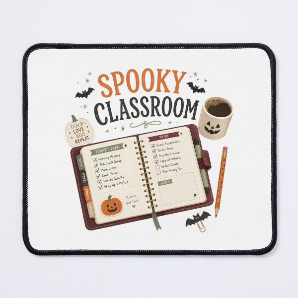 Item preview, Spooky Classroom Notebook Teacher Planner Fall designed and sold by OliviaHayesArt.