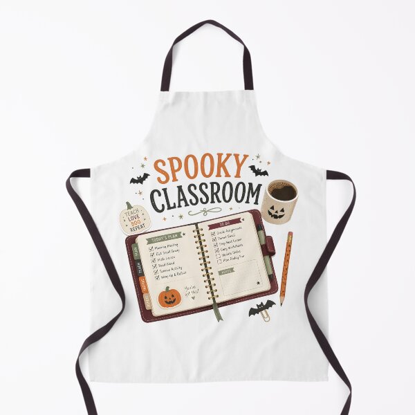 Item preview, Spooky Classroom Notebook Teacher Planner Fall designed and sold by OliviaHayesArt.