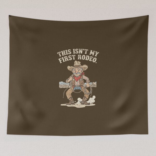 Item preview, This Isn't My First Rodeo Funny Old Cowboy Vintage Graphic designed and sold by FrozenFits.