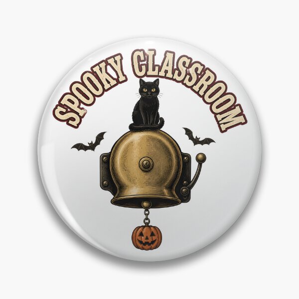 Item preview, Spooky Classroom Bell Vintage School Bell Teacher designed and sold by OliviaHayesArt.