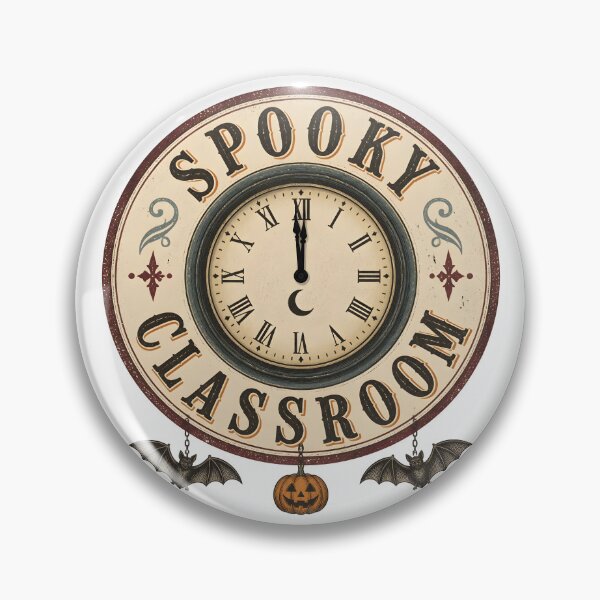 Item preview, Spooky Classroom Clock Vintage School Time Teacher designed and sold by OliviaHayesArt.