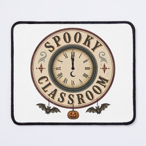 Item preview, Spooky Classroom Clock Vintage School Time Teacher designed and sold by OliviaHayesArt.