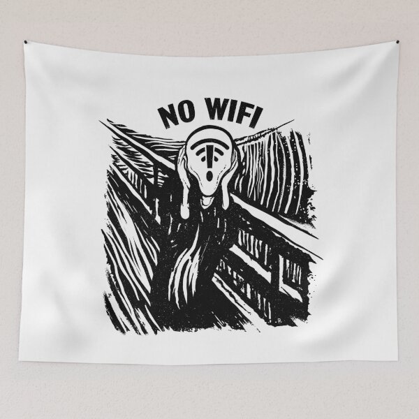 Item preview, No Wifi - The Scream designed and sold by therocketman.