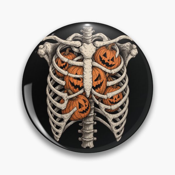 Item preview, Skeleton Ribcage Filled with Jack O Lanterns designed and sold by SassCity.