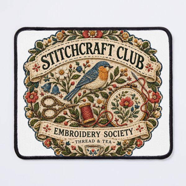 Item preview, Vintage Stitchcraft Club Embroidery designed and sold by MysticCanvasAi.