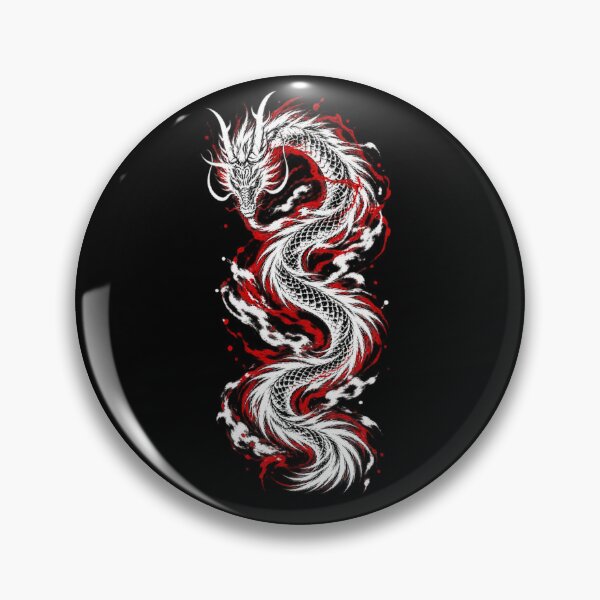 Item preview, Red-white dragon designed and sold by spaceeshop.